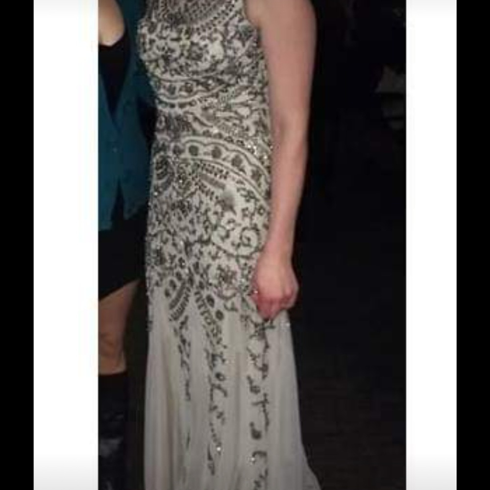 Aidan Mattox High Neck Gown